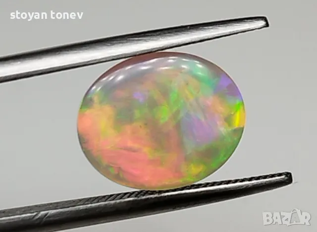 Опал с нежено сияещ глоу ефект - 3.00кт.! Сертифициран! Нов!, снимка 11 - Други - 49752725