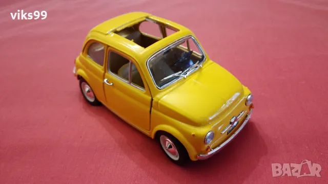 1965 Bburago Fiat 500 - Мащаб 1:21, снимка 6 - Колекции - 49338584