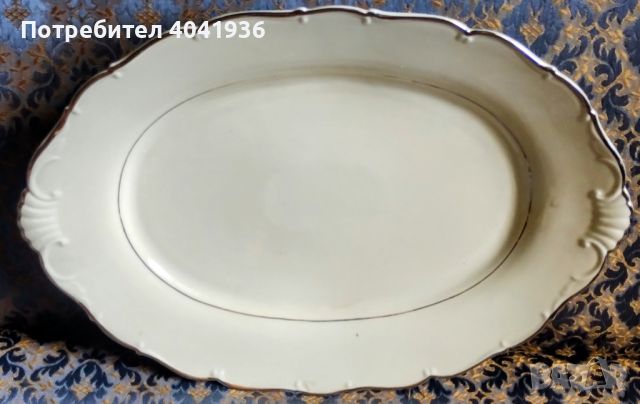 Антикварно порцеланово елипсовидно плато - баварски порцелан за специални гости, снимка 1 - Прибори за хранене, готвене и сервиране - 45159315