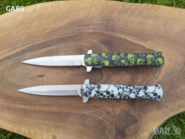 Сгъваем нож с дизайн на черепи ,два модела