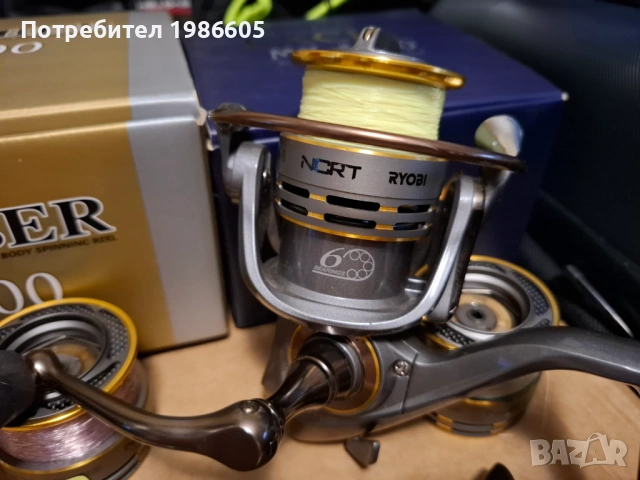 Макара Ryobi Slam 2000 NCRT + 3 оригинални резервни шпули + дръжки, снимка 4 - Макари - 54147856