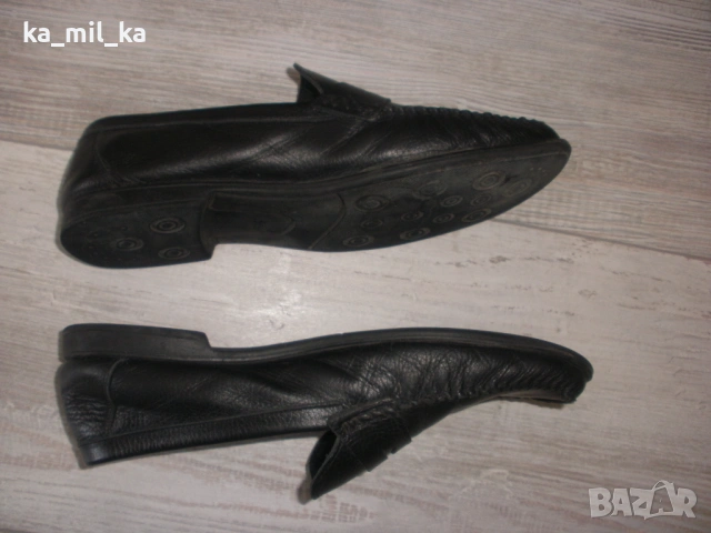 Обувки-Tendenz-черни, №44-естествена кожа, снимка 6 - Мокасини - 53090433