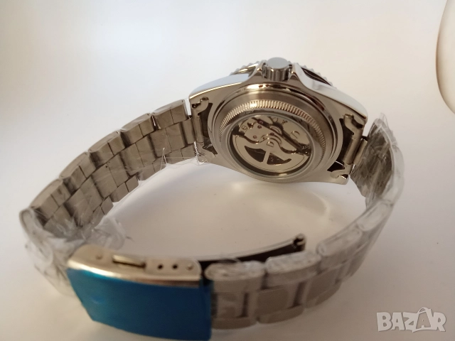 Автоматичен стоманен мъжки часовник , снимка 3 - Мъжки - 52829104