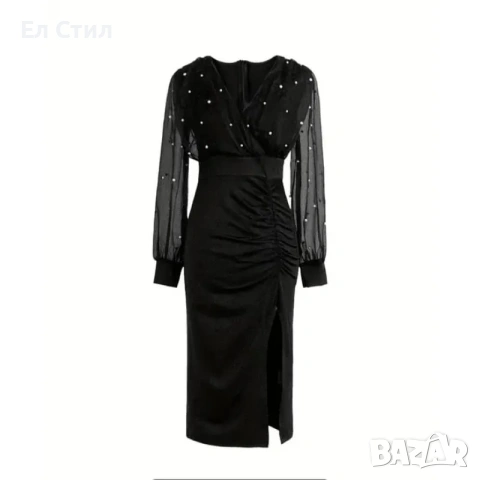 💕Дамска макси рокля с перли и тюл , снимка 2 - Рокли - 53943000