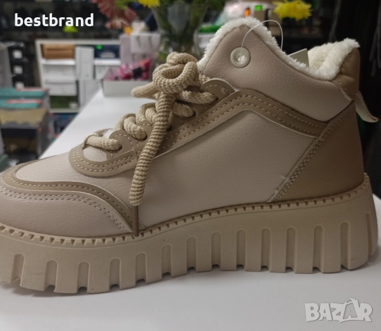 Дамски топли кецове от изкуствена кожа, код 352/45, снимка 3 - Маратонки - 52520418