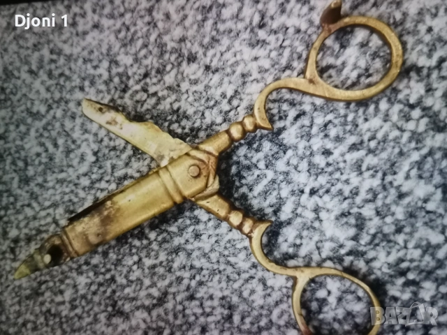 Антични ножици за подрязване на свещи, снимка 7 - Антикварни и старинни предмети - 53173210