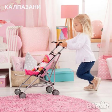 BAYER Количка за кукли BUGGY BAYER Количка за кукли BUGGY сгъваема Розова Фея 27x51x55см. 30108AA, снимка 6 - Кукли - 45667839