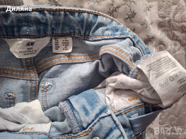 Дънки за момиче H&M 140 см, снимка 3 - Детски панталони и дънки - 51653485