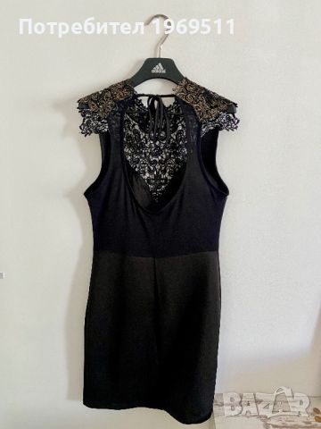 Елегантна къса черна рокля, снимка 3 - Рокли - 45207616