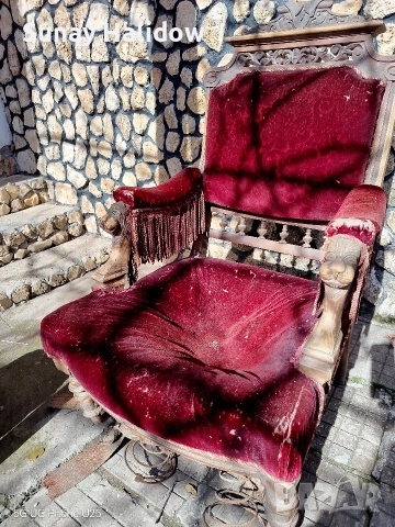 ръчно изработен стол Френската буржоазия, снимка 4 - Антикварни и старинни предмети - 53474690