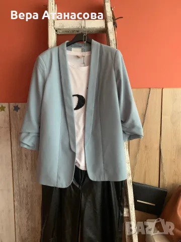 🩵🩵🩵 Светлосиньо сако с набрани ръкави🩵