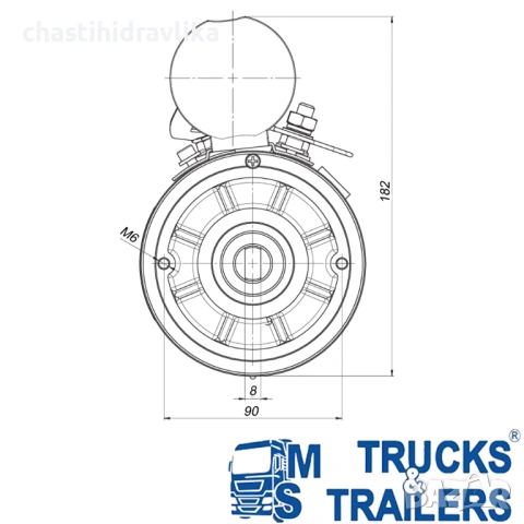 Ел. мотор за хидравлична помпа OMFB - 24V 2.2kW 80A 14916500730, снимка 3 - Части - 53415197