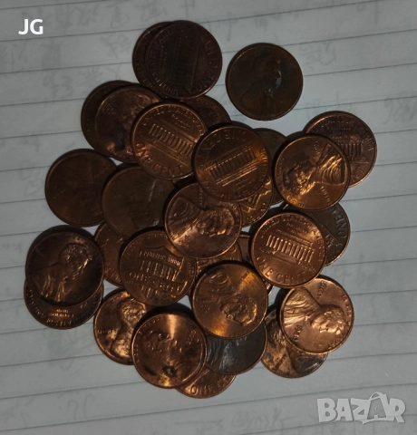 31 монети от САЩ 1 цент САЩ 31 броя ЦЕНАТА Е ЗА ВСИЧКИТЕ ОБЩО, снимка 2 - Нумизматика и бонистика - 52540640