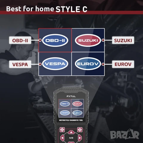 FXTUL M3-C диагностичен инструмент за мотоциклети, снимка 2 - Други инструменти - 51164549