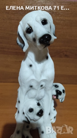Изразителна статуетка на Мама Далматинка с двете си рожби, снимка 3 - Статуетки - 52458950