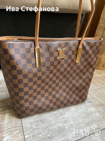 Нова кожена чанта торба LV  Louis Vuitton кафява 