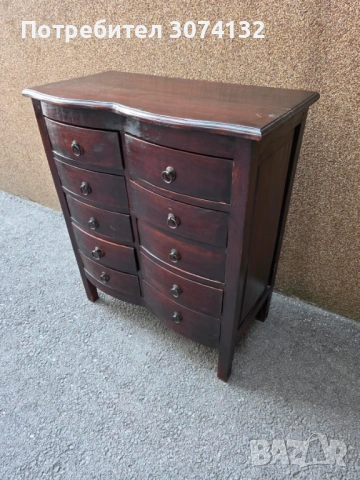 Голям скрин от тиково дърво, снимка 4 - Скринове - 53566300