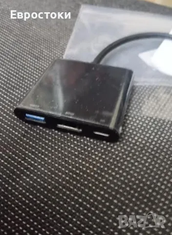 USB C към HDMI адаптер, 4K@60Hz, бързо зареждане PD 100W, USB 3.0 порт, цвят: черно, снимка 8 - Други - 48652349