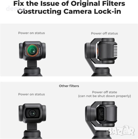 K&F Concept Blue Streak Filter за DJI Osmo Pocket 3, филтър с магнитен ефект, снимка 4 - Чанти, стативи, аксесоари - 45286795