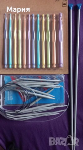 Комплект за шиене, куки за плетене, ретро чадър, снимка 4 - Други стоки за дома - 54086934