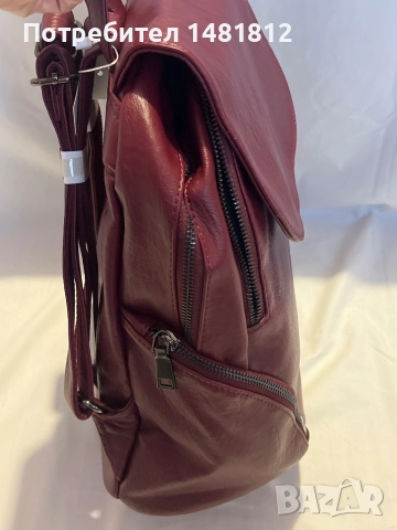 Дамска кожена раничка, снимка 3 - Раници - 52975309