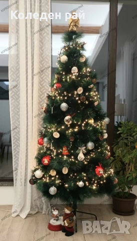 ЗЕЛЕНИ ЕЛХИ Гриин Роял с ДЕБЕЛ КЛОН и МЕТАЛНА СТОЙКА + ДВА ПОДАРЪКА , снимка 13 - Декорация за дома - 52344687