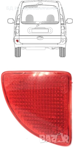 7700308719  Ляв рефлектор за задна броня, Renault Kangoo 1, Dacia Logan, Nissan, снимка 3 - Части - 50967408