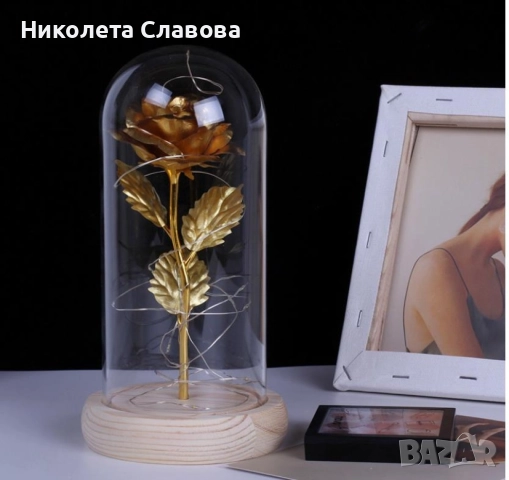 🌹✨ Вечна роза в стъкленица с LED светлина – ПРОМОЦИЯ!, снимка 3 - Други - 51559554