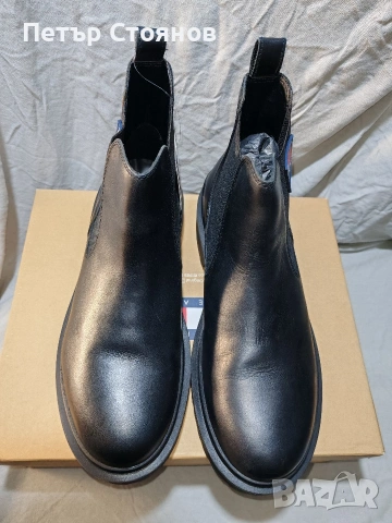 Удобни мъжки боти от естествена кожа TOMMY JEANS №44, снимка 3 - Мъжки боти - 53070823
