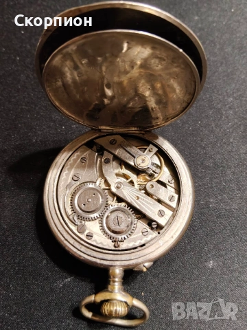 Швейцарски джобен часовник с посребрени капаци 1925г. - ПРОМОЦИЯ, снимка 9 - Джобни - 49866321