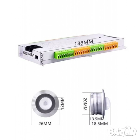 Интелигентен LED контролер със сензор за движение за стълби, 32 канала, 12/24V, снимка 6 - Други стоки за дома - 52098161