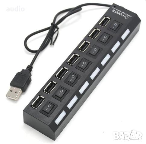 USB HUB разклонител 7 порта, снимка 1 - Други - 45235616