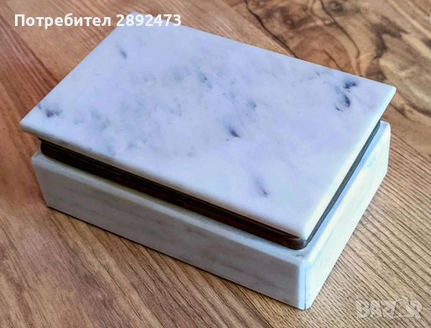 Старинна мраморна кутийка за бижута или декорация