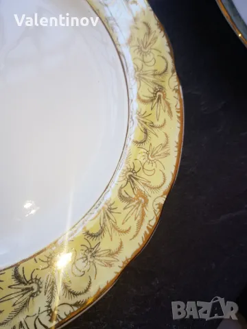 Старинен комплект от 13 фаянсови чинии- Sarreguemines- Франция, снимка 5 - Чинии - 50033510