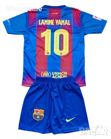 Детски футболен екип Барселона Ямал комплект Barcelona тениска Yamal 10
