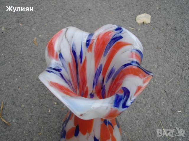 ВАЗА ТИП МУРАНО, снимка 4 - Антикварни и старинни предмети - 52166684