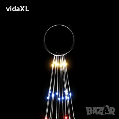 vidaXL Коледна елха на флагщок, цветно, 732 LED, 500 см (SKU:343529), снимка 4 - Лед осветление - 48254937