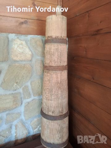 Стара дървена буталка за масло., снимка 3 - Антикварни и старинни предмети - 45681632