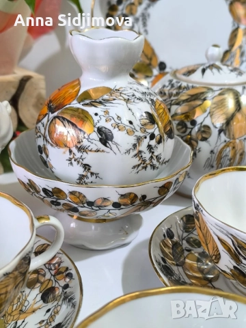 Руски порцелан ЛФЗ сервиз за чай , снимка 10 - Сервизи - 51673920
