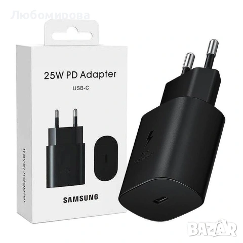 Оригинално Бързо Зарядно 25W Samsung /Адаптер Черен Цвят, 25W, USB-C