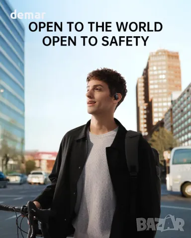 Слушалки с отворено ухо Baseus Bowie MF1 Bluetooth 5.4, ENC, IPX4, снимка 8 - Безжични слушалки - 49493959