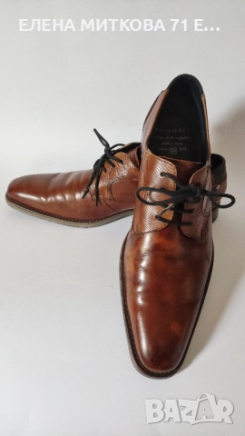 Bugatti мъжки обувки естествена кожа н.44, снимка 4 - Спортно елегантни обувки - 51749007