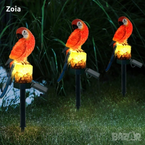 LED Соларна лампа Папагал, снимка 2 - Соларни лампи - 54019478
