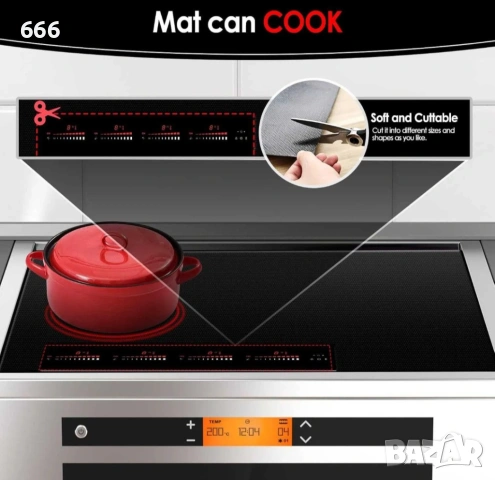 Подложка за индукционен котлон KitchenRaku 52 x 80 cm, снимка 6 - Други стоки за дома - 53940714