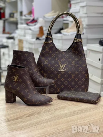 дамски боти на ток gucci louis vuitton burberry , снимка 16 - Дамски боти - 49197084