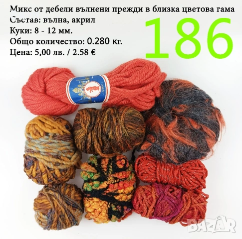 Евтини прежди в малки количества - нови и остатъци , снимка 7 - Други - 52042384