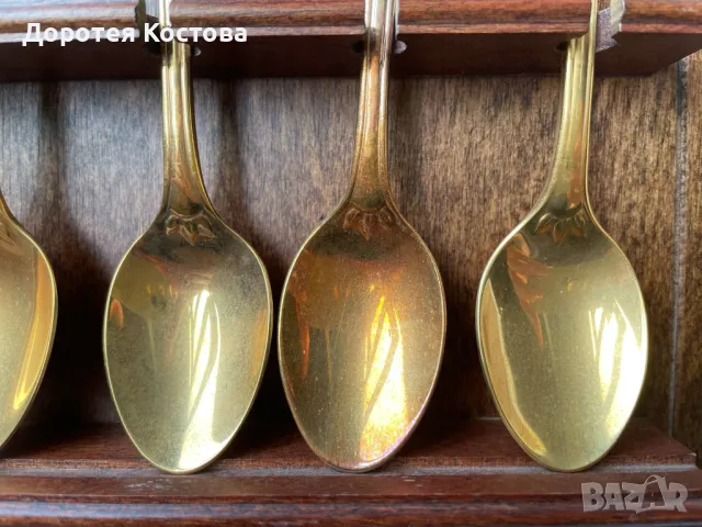 Красиви позлатени лъжички от Англия с пеперуди, снимка 13 - Антикварни и старинни предмети - 50211511