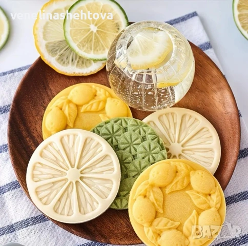 Комплект 3 броя лимони лимони резен цял силиконов молд за бисквитки фондан декорация торта мъфини , снимка 2 - Форми - 54118516