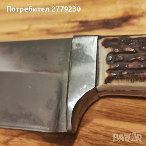 Ловен нож много масивен с дръжка от рог на Елен. Нов!, снимка 14 - Ножове - 49909680