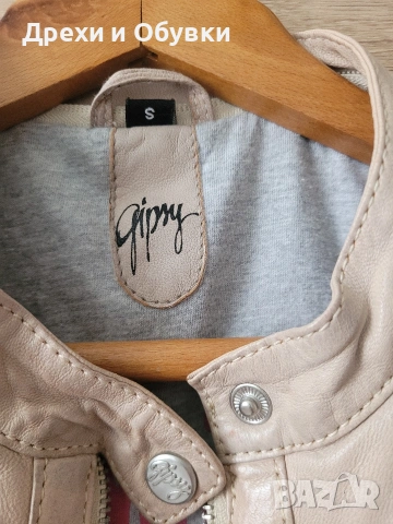 Бежово яке естествена кожа Gipsy , снимка 8 - Якета - 54095697